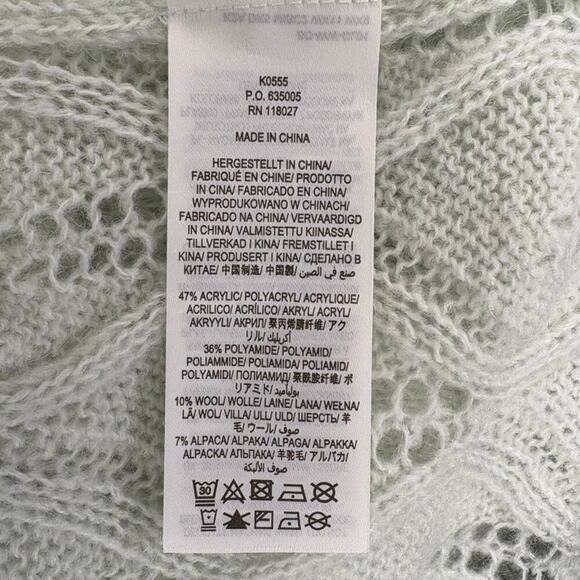 NWT Boden Wool Blend Pointelle Knit Sweater Avacado Cream Womens Sz 20/22 - Picture 6 of 7